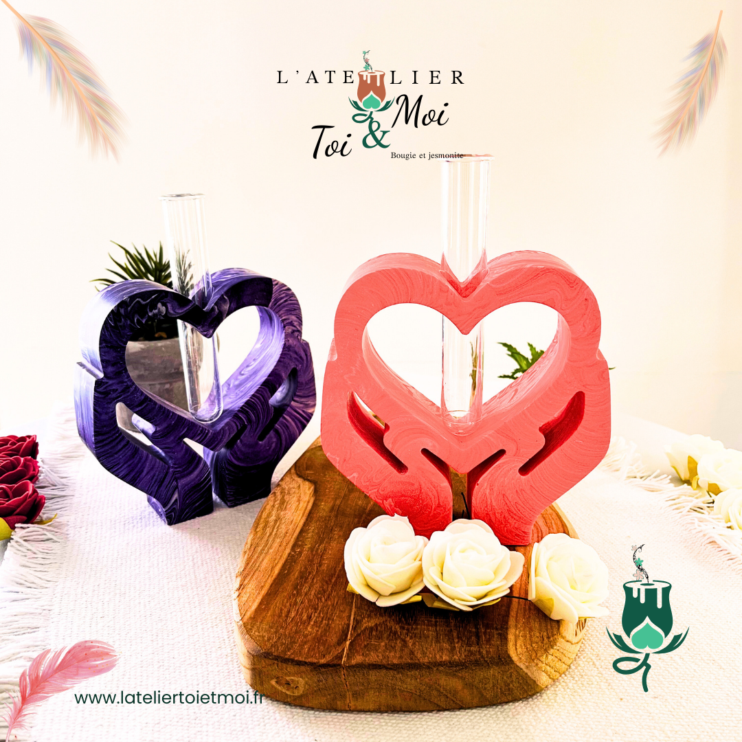 Soliflore Coeur dans les mains