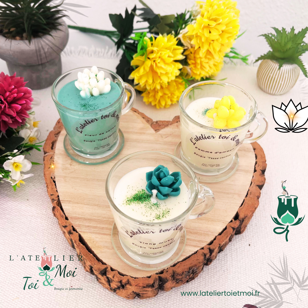 Bougie Tasse Cactus