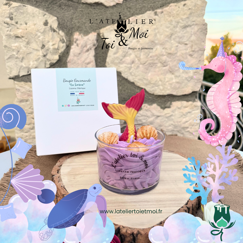 Bougie Sirène - Licorne féerique
