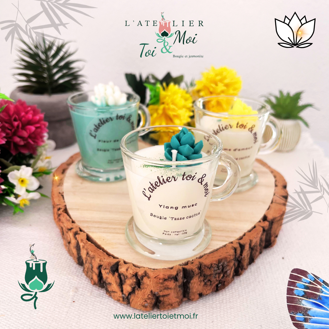Bougie Tasse Cactus