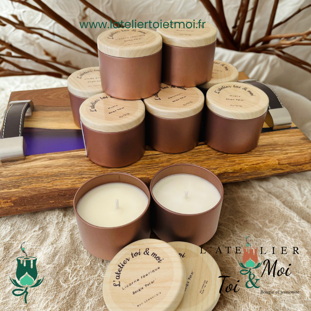 Bougie coulée en pot de 80g 