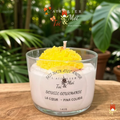 Bougie gourmande coeur. Faite main. Parfum Pina colada 