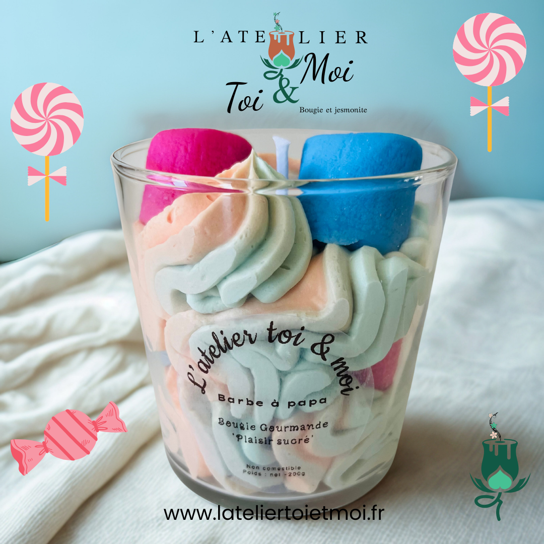 Bougie Plaisir Sucré - Barbe à papa