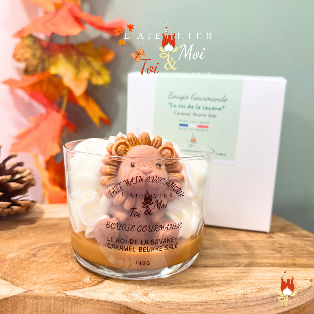 Bougie Roi de la Savane - Caramel Beurre Salé