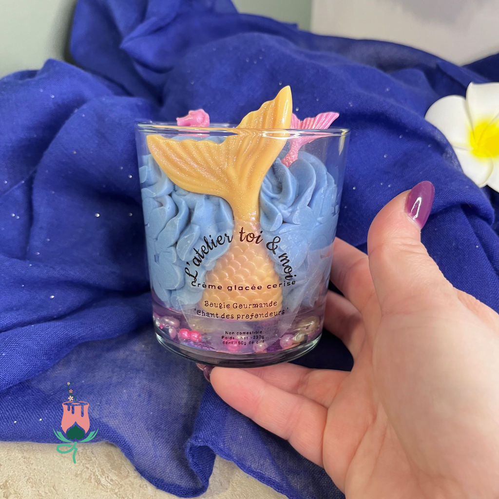 Bougie Le chant des profondeurs - Crème Glacée Cerise