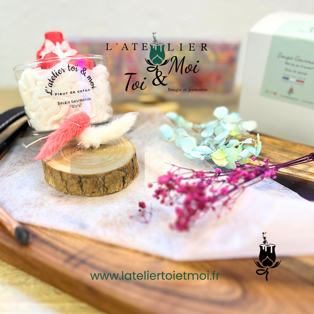 Bougie Girly - Fleur de coton
