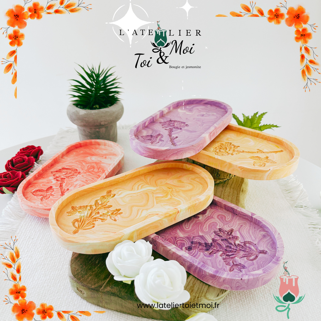 Plateau Feuille - Rose