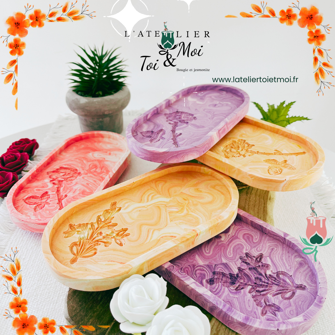 Plateau Feuille - Rose