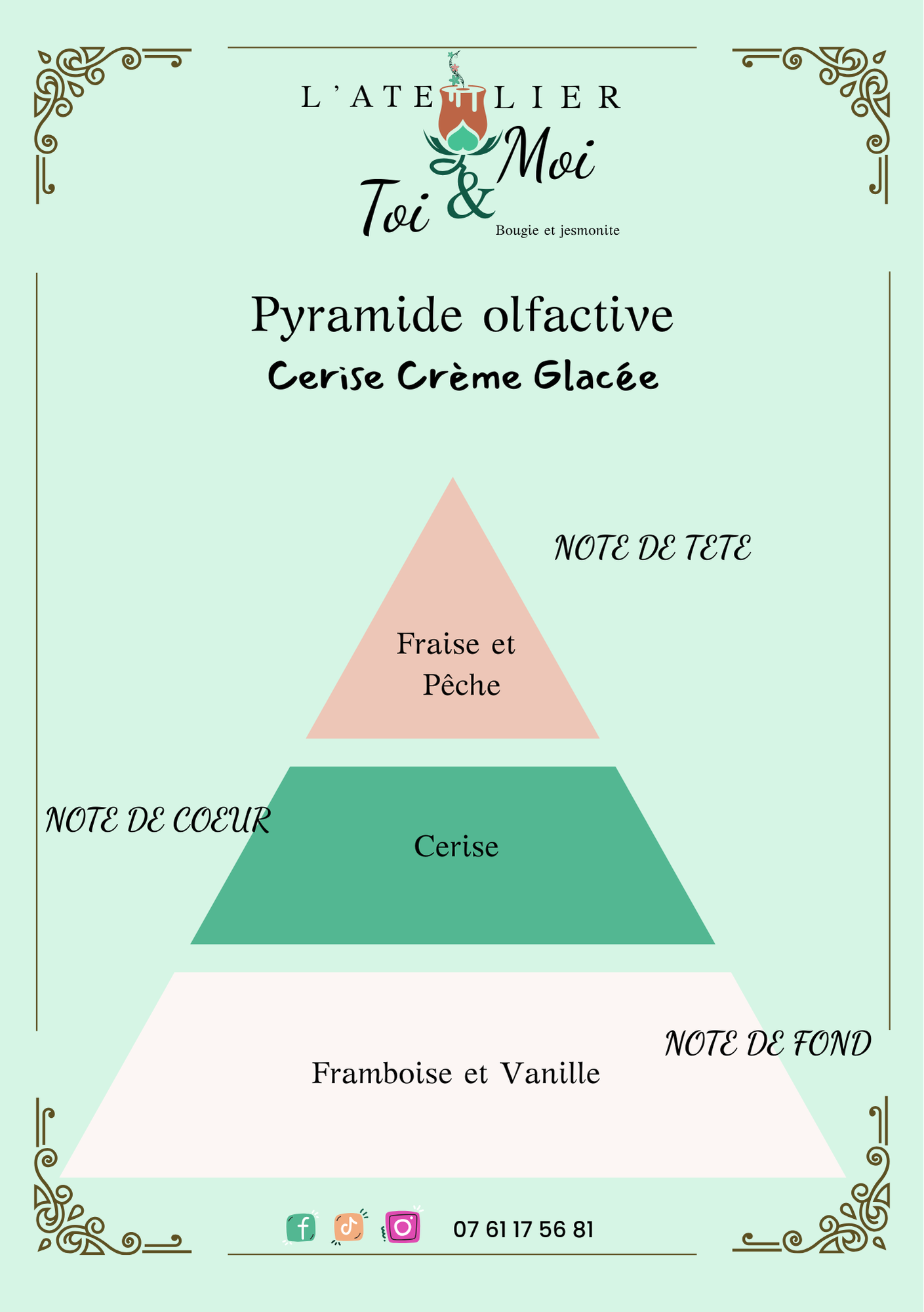 Bougie Cocktail - Cerise Crème Glacée